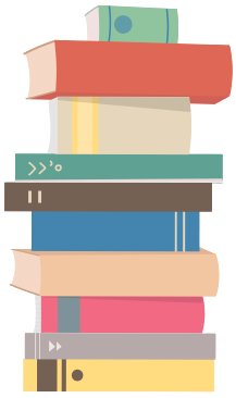 An illustration of a stack of books